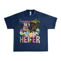 Navy happy easter heifer Urban Heavy Tee - Neo Western