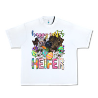 White happy easter heifer Urban Heavy Tee - Neo Western