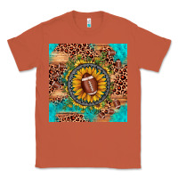 Copper football leopard turquoise sunflower seamless pattern Classic Tee - JahusDesignShop