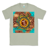 Matcha football leopard turquoise sunflower seamless pattern Classic Tee - JahusDesignShop
