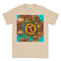 Mushroom football leopard turquoise sunflower seamless pattern Classic Tee - JahusDesignShop