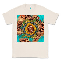 Natural football leopard turquoise sunflower seamless pattern Classic Tee - JahusDesignShop