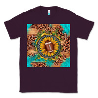 Plum football leopard turquoise sunflower seamless pattern Classic Tee - JahusDesignShop