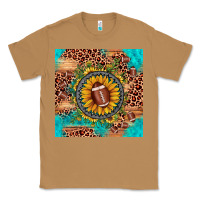 Toasted Coconut football leopard turquoise sunflower seamless pattern Classic Tee - JahusDesignShop