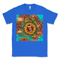 True Royal football leopard turquoise sunflower seamless pattern Classic Tee - JahusDesignShop