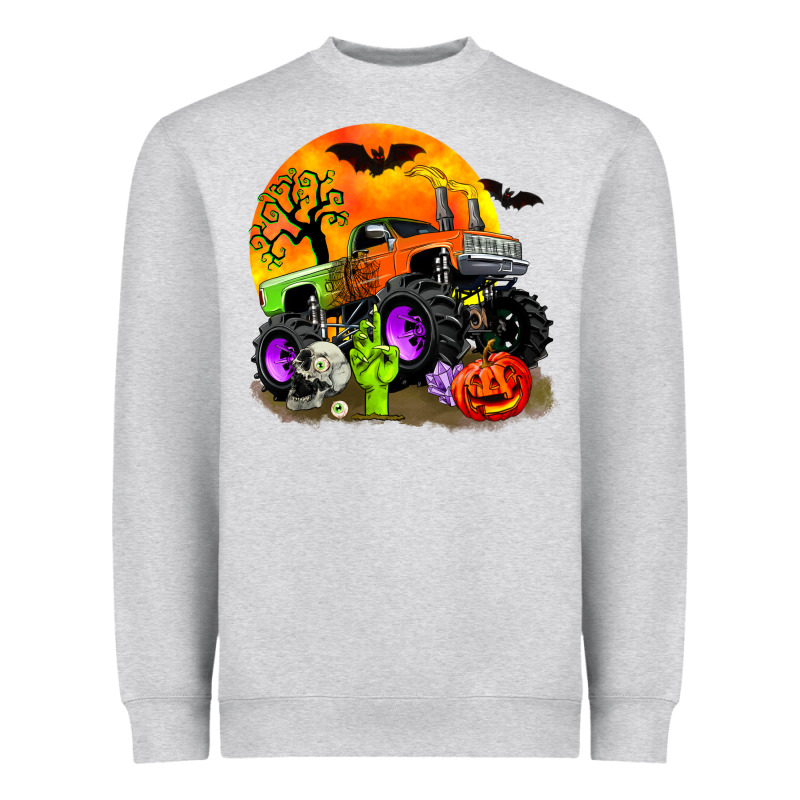 Halloween Monster Truck Heavyweight Sweatshirt by Zillion Design Studio | Teevron
