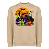 Mushroom halloween monster truck Heavyweight Sweatshirt - Zillion Design Studio