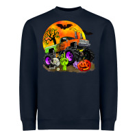 Navy halloween monster truck Heavyweight Sweatshirt - Zillion Design Studio