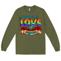 Army Green in valentines day love is everywhere Long Sleeve Tee - AdoDesignShop