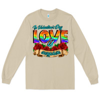 Mushroom in valentines day love is everywhere Long Sleeve Tee - AdoDesignShop