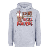Heather Grey coffee gives me mother powers Heavyweight Hoodie - MaliasSmallBusiness