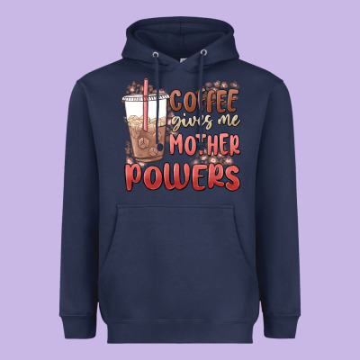 Coffee Gives Me Mother Powers Heavyweight Hoodie Designed By Maliassmallbusiness