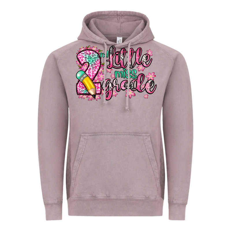 Little Miss 2nd Grade Vintage Hoodie by Zillion Design Studio | Teevron