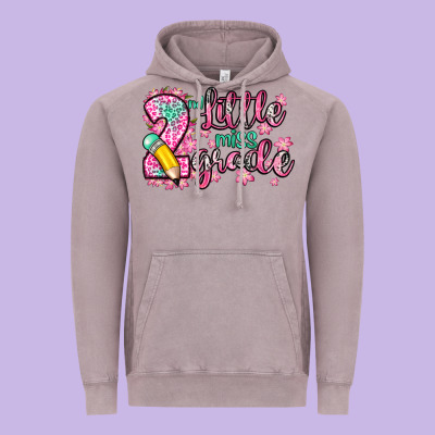Little Miss 2nd Grade Vintage Hoodie Designed By Zillion Design Studio