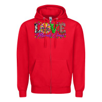 Red love mardi gras fleur de lis sunflower leopard and beads Zipper Hoodie - Artiststas