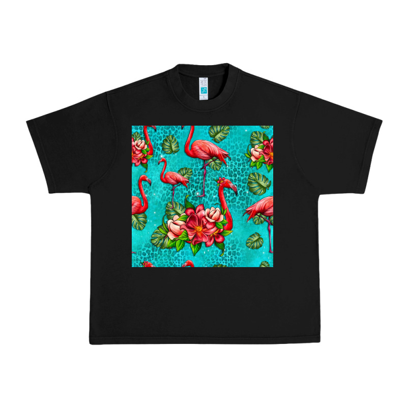 Flamingo Seamless Pattern Urban Heavy Tee by HRA Design Shop | Teevron