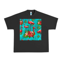 Pigment Black flamingo seamless pattern Urban Heavy Tee - HRA Design Shop