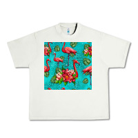 Pistachio flamingo seamless pattern Urban Heavy Tee - HRA Design Shop