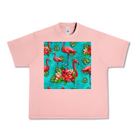 Salmon flamingo seamless pattern Urban Heavy Tee - HRA Design Shop