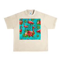 Sandshell flamingo seamless pattern Urban Heavy Tee - HRA Design Shop