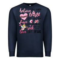 Navy christian valentines Premium Sweatshirt - MaliasSmallBusiness
