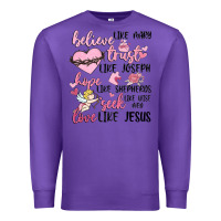 Purple christian valentines Premium Sweatshirt - MaliasSmallBusiness