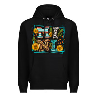 Black western leopard mini Premium Hoodie - LillyAllenDesigns