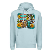 Blue Mist western leopard mini Premium Hoodie - LillyAllenDesigns