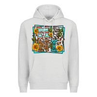 Dove Grey western leopard mini Premium Hoodie - LillyAllenDesigns