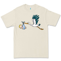 Bone stork with baby boy Premium Tee - BarkalooDesign