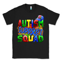 Black autısm support squad Classic Tee - AdoDesignShop