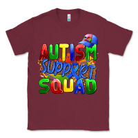 Burgundy autısm support squad Classic Tee - AdoDesignShop