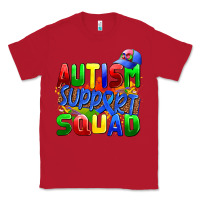 Red autısm support squad Classic Tee - AdoDesignShop