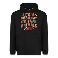 Black it's a good day to save animals Heavyweight Hoodie - MaliasSmallBusiness