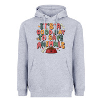 Heather Grey it's a good day to save animals Heavyweight Hoodie - MaliasSmallBusiness