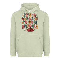 Matcha it's a good day to save animals Heavyweight Hoodie - MaliasSmallBusiness