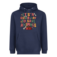 Navy it's a good day to save animals Heavyweight Hoodie - MaliasSmallBusiness