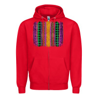 Red mardi gras western brush stroke Zipper Hoodie - Artiststas