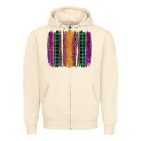 Sandshell mardi gras western brush stroke Zipper Hoodie - Artiststas