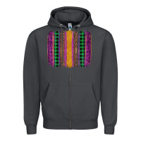 Smoke mardi gras western brush stroke Zipper Hoodie - Artiststas