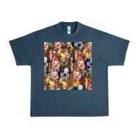 Midnight Navy western farm animals seamless pattern Urban Heavy Tee - HRA Design Shop