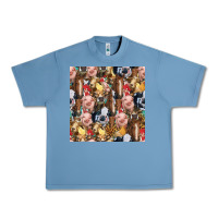 Pebble Blue western farm animals seamless pattern Urban Heavy Tee - HRA Design Shop