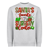Heather Grey Santa's Favorite Surgery Center png sublimation de Heavyweight Sweatshirt - texasbilliewilder