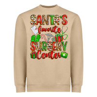 Santa's Favorite Surgery Center Png Sublimation De Heavyweight Sweatshirt | Teevron