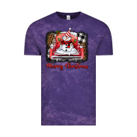 Cloud Purple merry christmas truck snowman Vintage Tee - BarkalooDesign