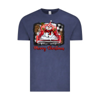 Vintage Denim merry christmas truck snowman Vintage Tee - BarkalooDesign