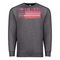 Charcoal Heather god says you are Premium Sweatshirt - MaliasSmallBusiness