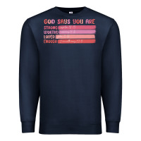 Navy god says you are Premium Sweatshirt - MaliasSmallBusiness