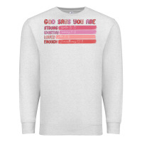 Oatmeal Heather god says you are Premium Sweatshirt - MaliasSmallBusiness