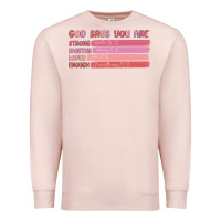 Pale Pink god says you are Premium Sweatshirt - MaliasSmallBusiness